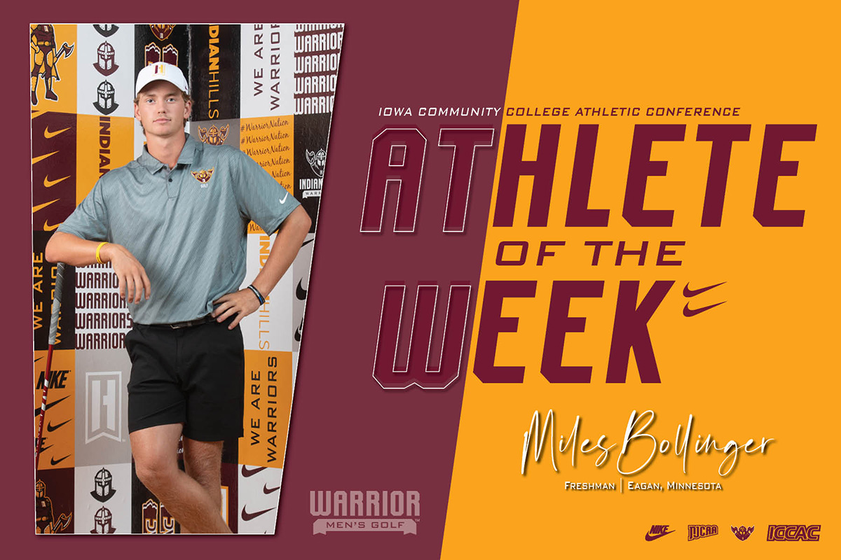 Miles Bollinger Named ICCAC Athlete of the Week