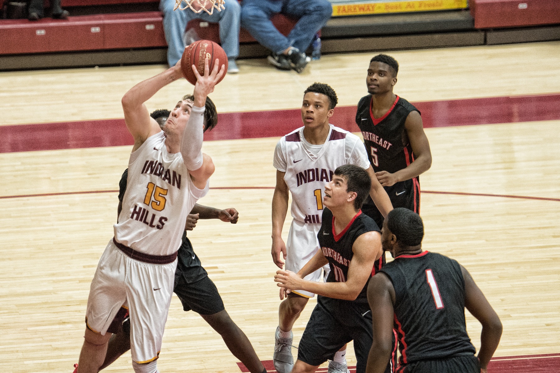 Aurrecoechea shooting at the Region XI Championship Semifinal Game
