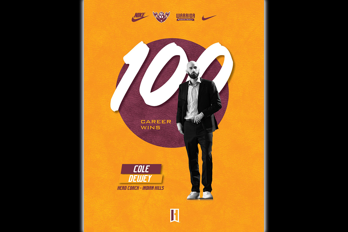 DEWEY EARNS 100TH CAREER WIN, WARRIORS DROP COUGARS