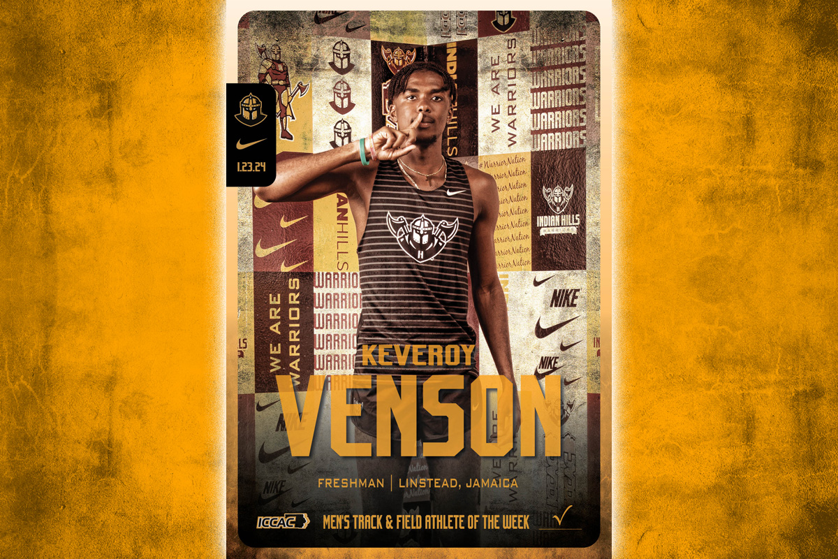 VENSON NAMED ICCAC TRACK ATHLETE OF THE WEEK