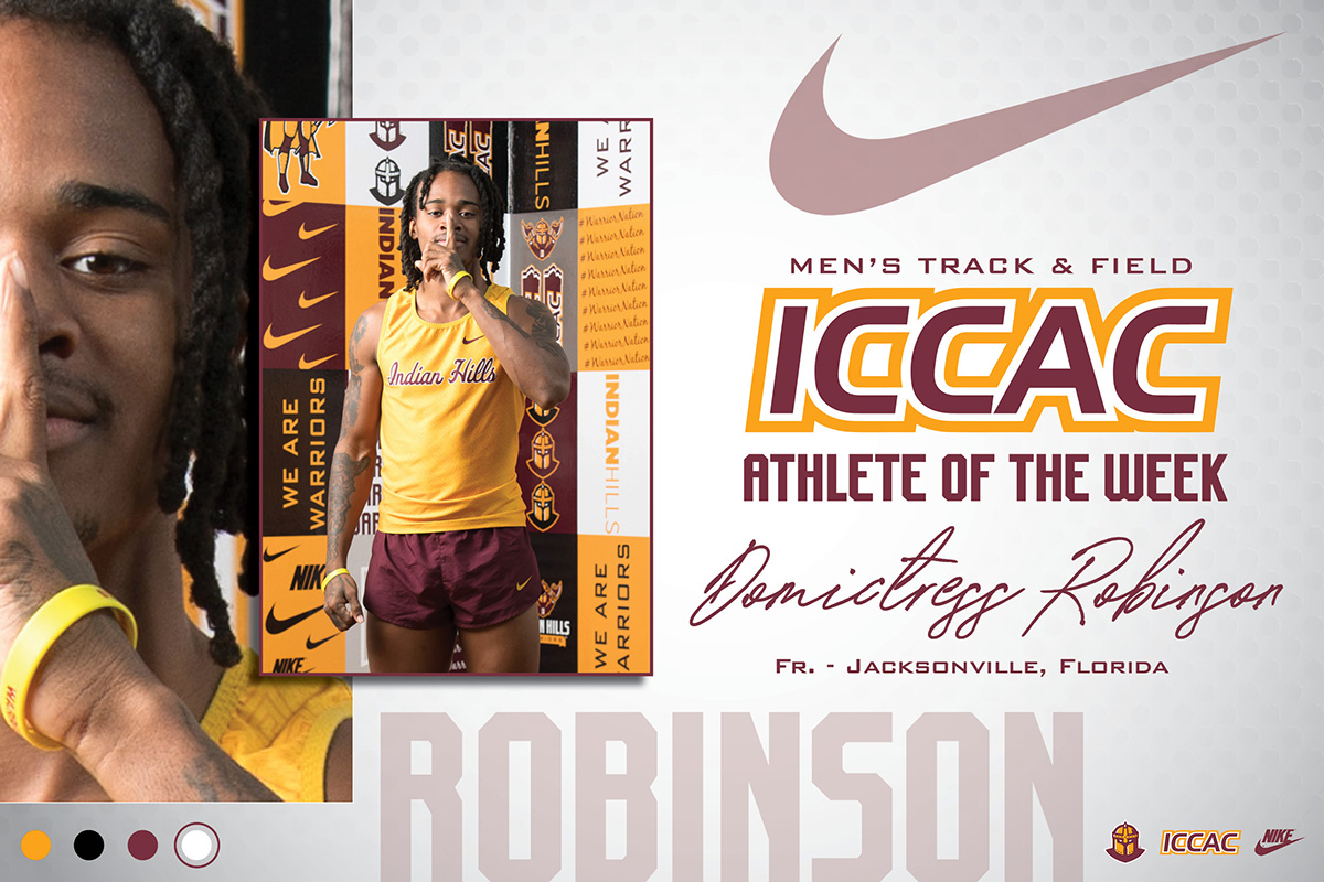 ROBINSON NAMED ICCAC TRACK ATHLETE OF THE WEEK