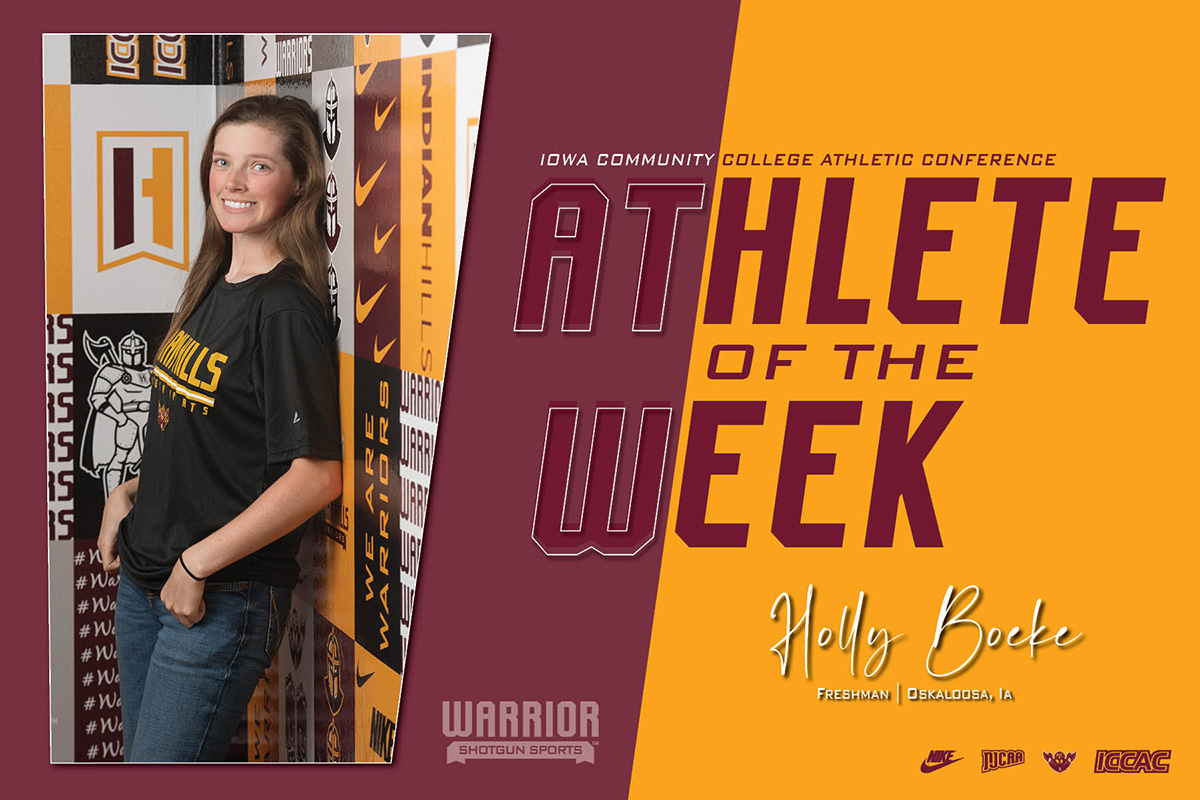 BOEKE LANDS ICCAC ATHLETE OF THE WEEK HONOR