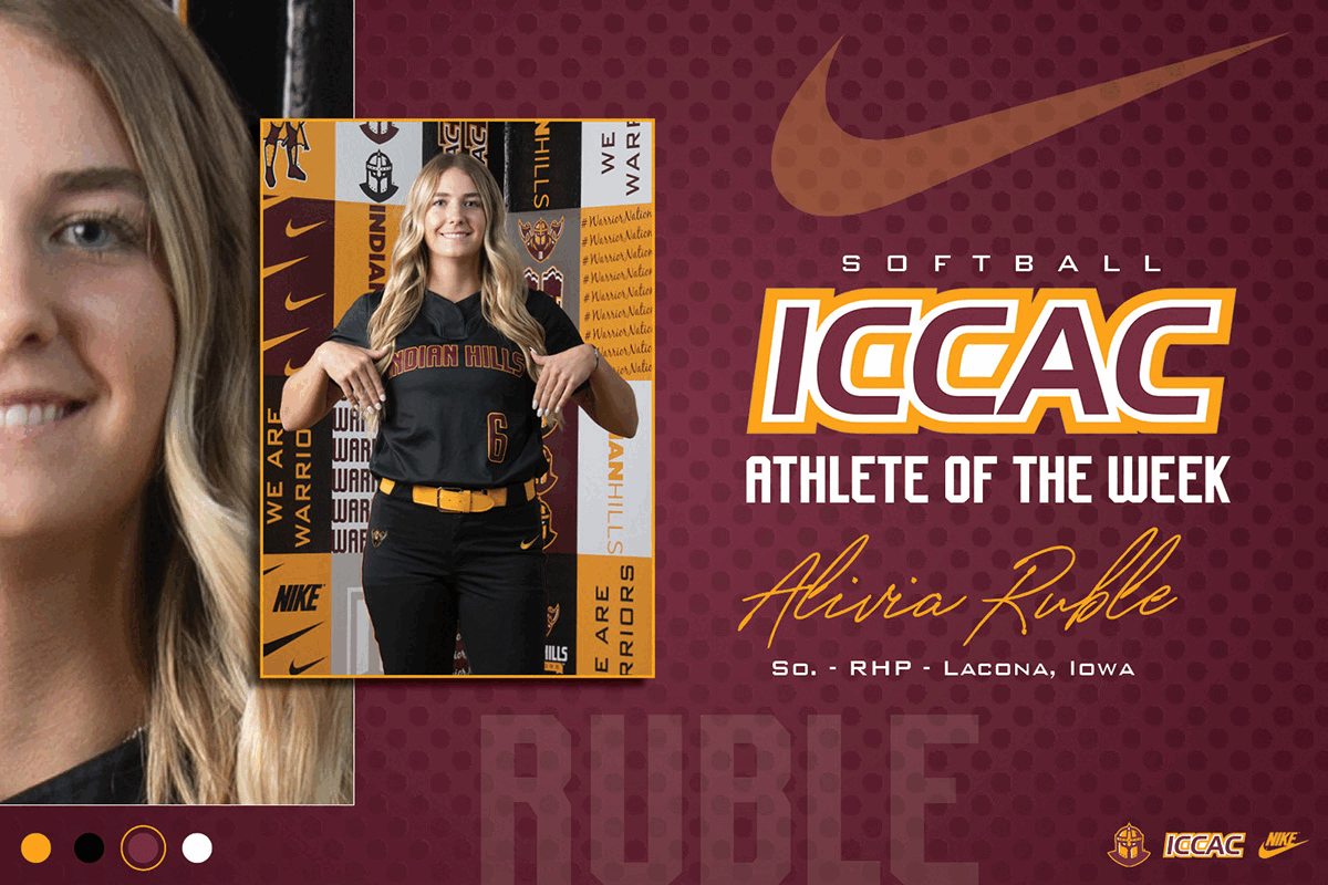 RUBLE, SMITH SWEEP ICCAC WEEKLY HONORS