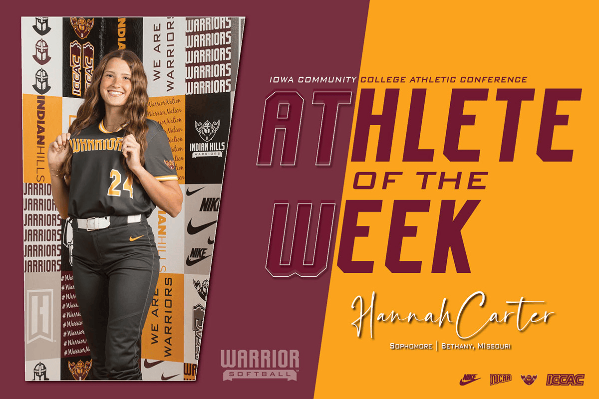 CARTER, KIES SWEEP WEEKLY ICCAC HONORS