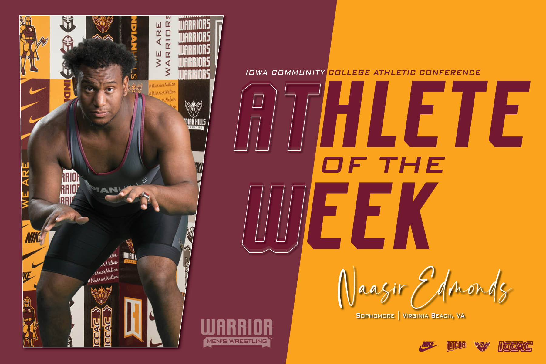 EDMONDS' KEY WIN EARNS ICCAC WEEKLY HONORS