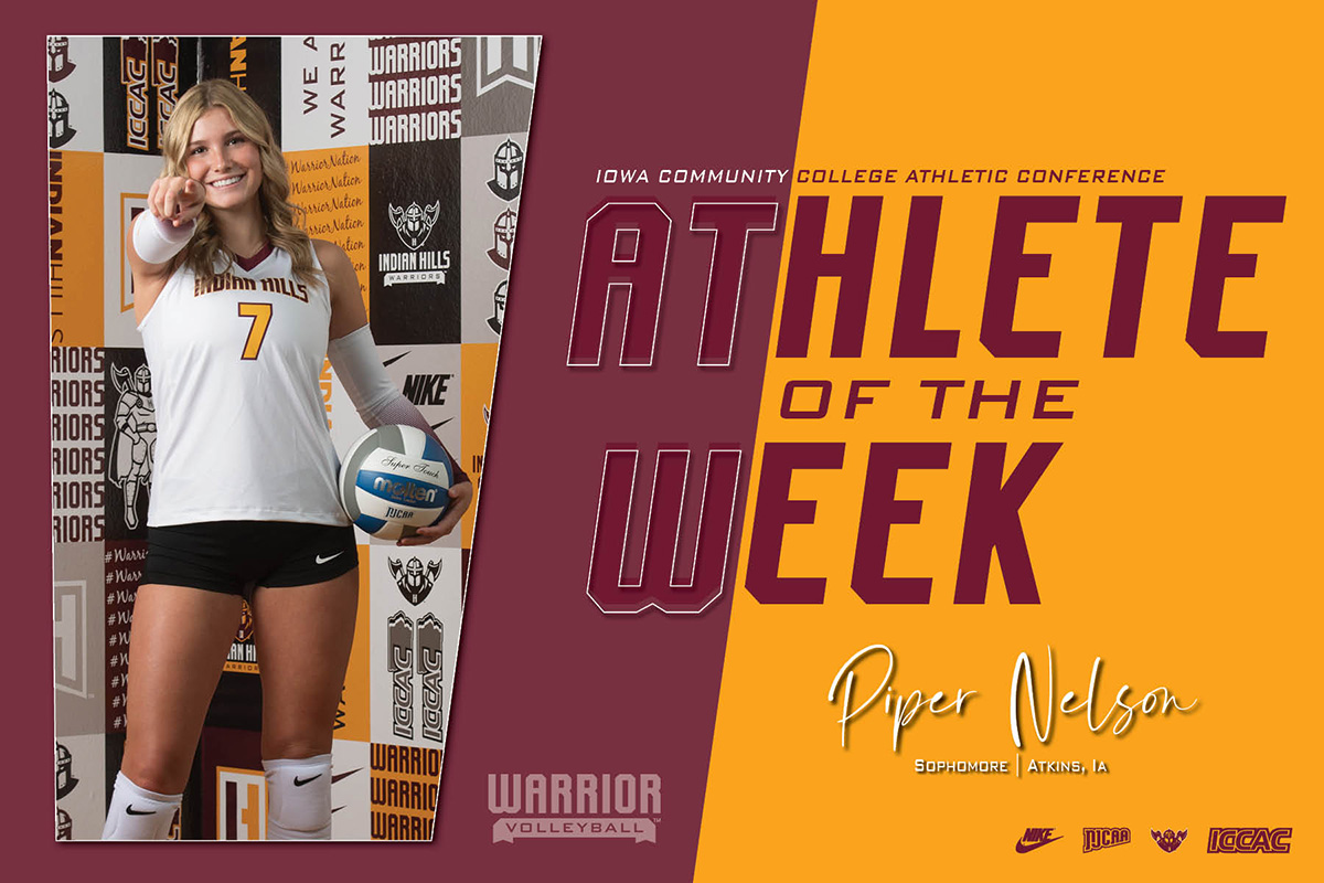 NELSON NAMED ICCAC VOLLEYBALL ATHLETE OF THE WEEK